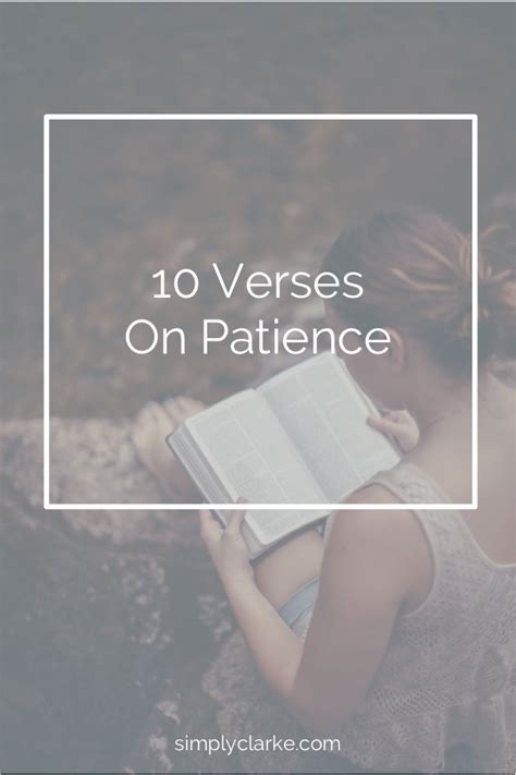 10 Verses On Patience Simply Clarke