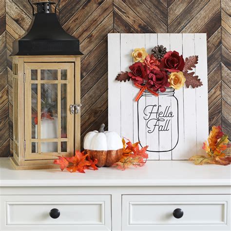 Need some new fall home decor ideas? DIY Fall Decor: Mason Jar Sign - The Craft Patch