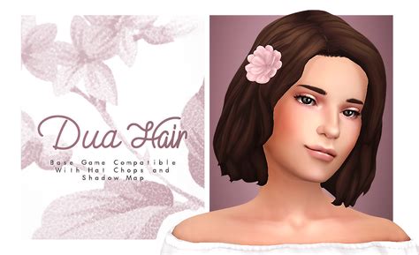 Dua Hair Flower Acc Isjao Sims Hair Maxis Match