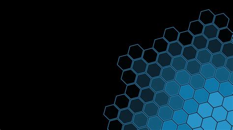 Black Blue Hexagon Pattern Wallpaper Hd Abstract 4k Wallpapers Images