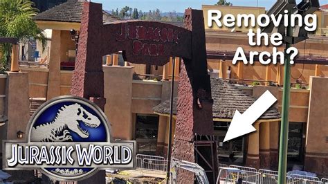 Jurassic World Construction Update Removing The Arch Youtube