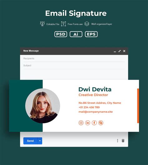 Email Signature Template Ai Eps Psd Marketing Ideas Small Business
