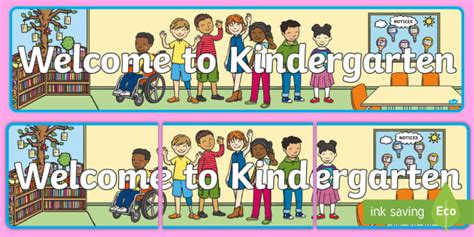 Welcome To Kindergarten Display Banner Teacher Made