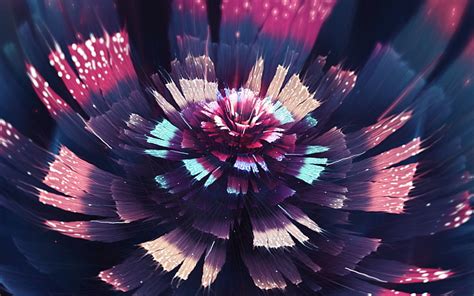 Hd Wallpaper Fractal Fractal Flowers Digital Art Artwork Abstract