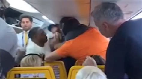 Chaotic Moment Ryanair Passengers Brawl On Flight In Row Over Window Seat Mirror Online