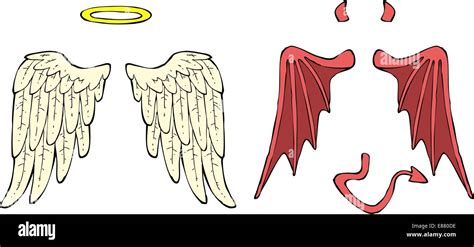 Cartoon Angel Demon Wings Hi Res Stock Photography And Images Alamy