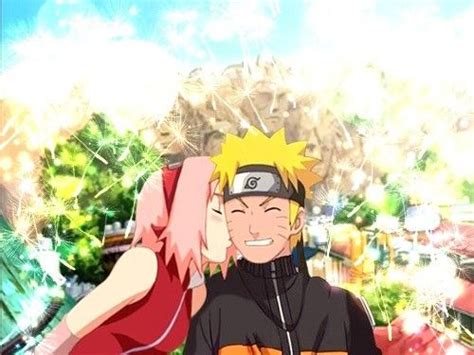 Sakura Kiss Naruto On Cheeknarusaku Shippuden Narusaku Anime Anime