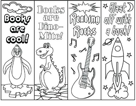 Bookmark Coloring Pages Free Printable Bookmarks Kids Reading