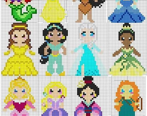 Princesse Pixel Art Disney Id Es Et Designs Pour Vous Inspirer En
