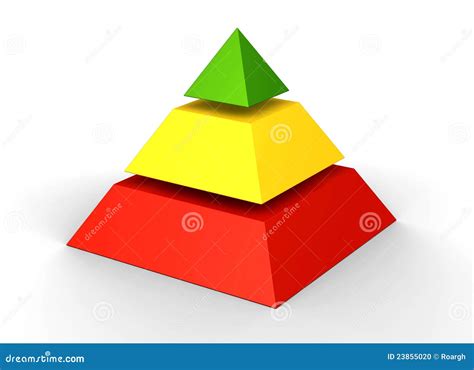 Three Level Pyramid Stock Illustration Illustration Of Growth 23855020