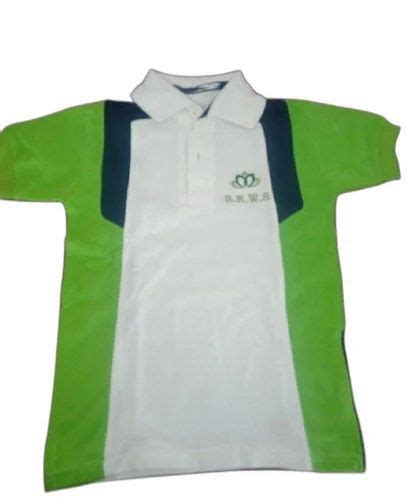 Summer Cotton School Uniform Collar T Shirt Size Medium At Rs 130
