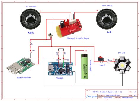 Diy Powerful 3 In 1 Mini Bluetooth Speaker Open Green Energy