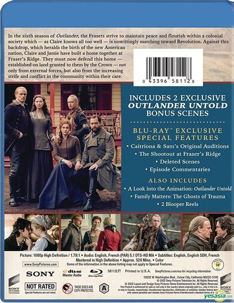 Yesasia Outlander Blu Ray Ep1 8 Season 6 Us Version Blu Ray