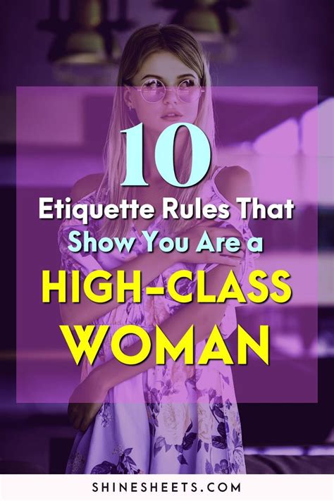 10 Etiquette Rules To Become A High Class Lady Charm School How To Memorize Things Etiquette