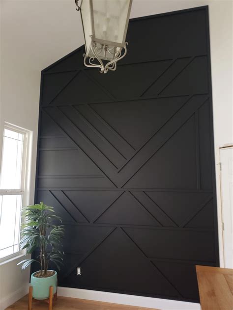 20 Black Wood Accent Wall Decoomo