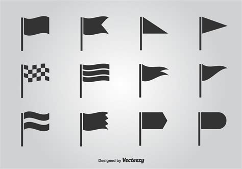 Flag Vector Icon Set 104526 Vector Art At Vecteezy