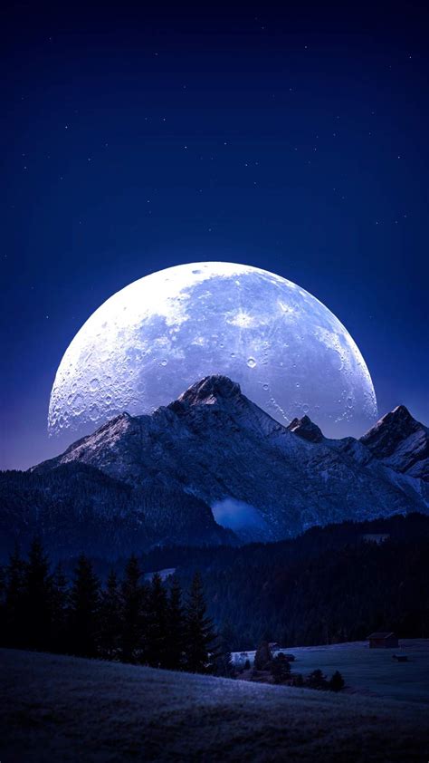 Mountains And Moon Wallpapers 4k Hd Mountains And Moon Backgrounds