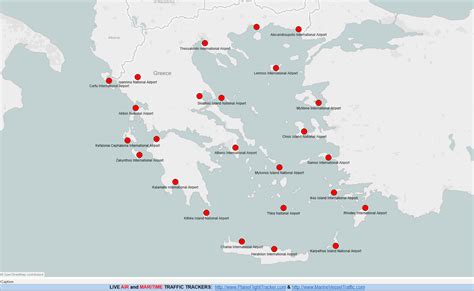 Greece Airports Map Plane Flight Tracker