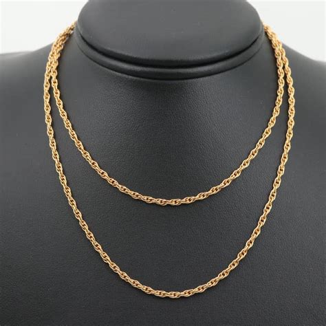 Gold Filled Foxtail Chain Necklace Ebth