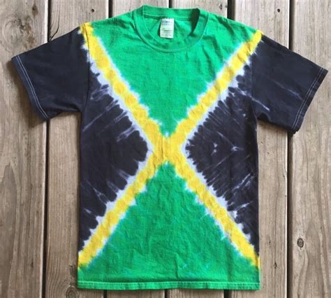 Jamaica Tie Dye Flag T Shirt Etsy