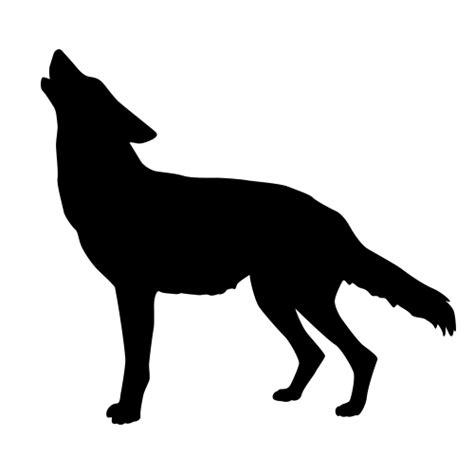 Wolf Howling Silhouette Clipart Best