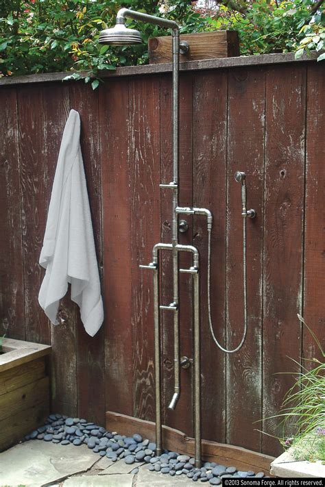 Exposed And Concealed Shower Systems From Sonoma Forge Outdoor Shower Fixtures Outdoor Shower