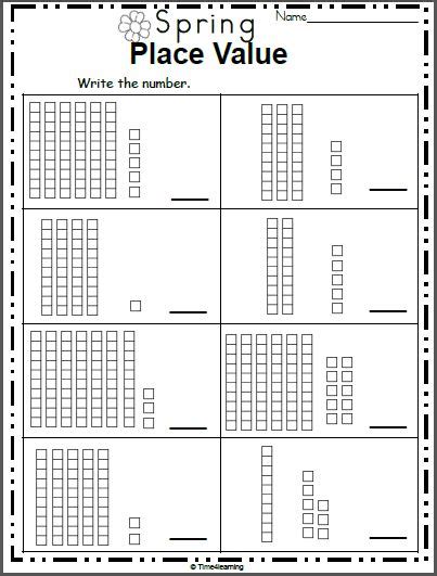 Kindergarten worksheet tens and es breadandhearth source: base ten blocks worksheets in 2020 | Place value worksheets, Math fact worksheets, Kindergarten ...