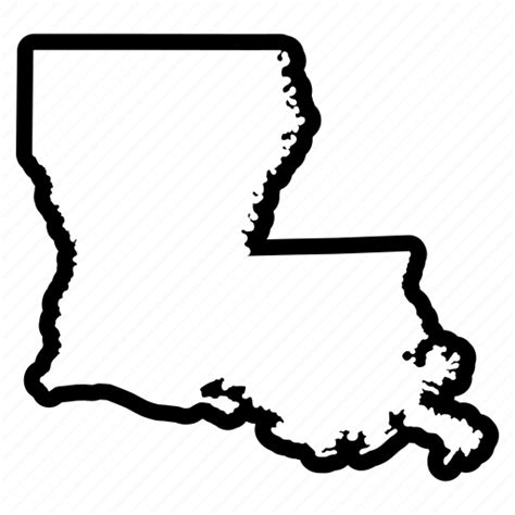 Louisiana Map Outline Image