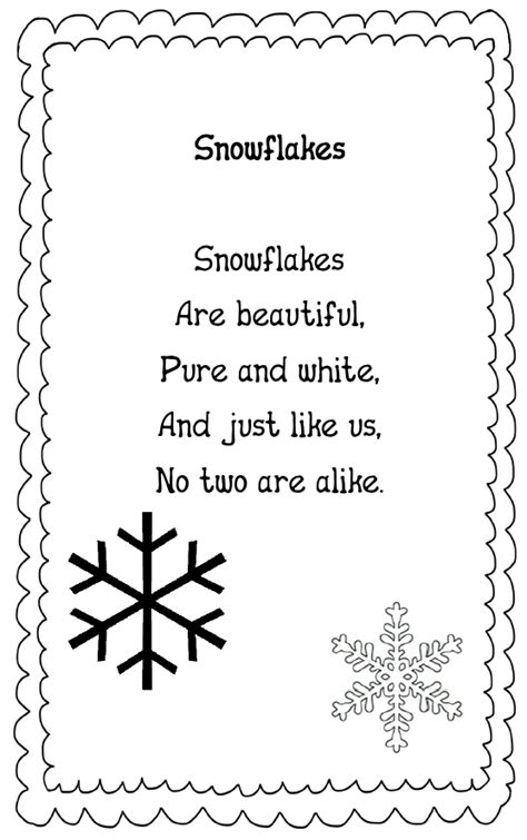 Printable Snowflake Poem