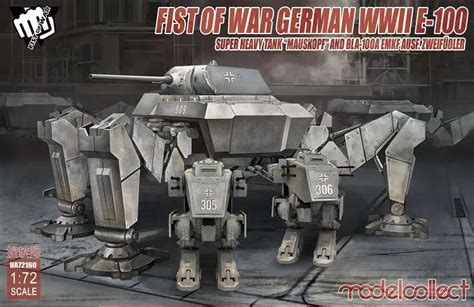 Modelcollect Ua Fist Of War German Wwii E Super Heavy Tank Mauskopf And Bla A