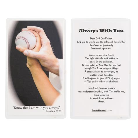 Baseball Prayer Card And Medal Set The Catholic Company