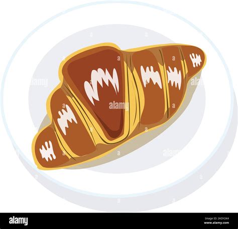 A Croissant With A White Background Stock Vector Image And Art Alamy