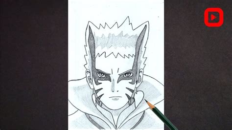 How To Draw Naruto Baryon Mode Boruto Easy Anime Drawing Easy