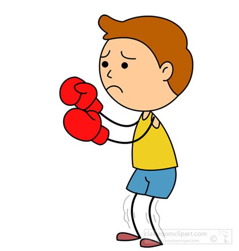 Boxing Clipart Scared Boy Boxing Classroom Clipart