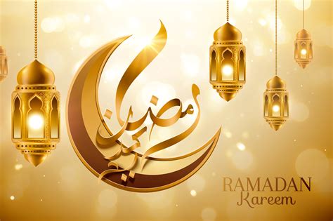 Golden Ramadan calligraphy - Download Free Vectors, Clipart Graphics ...