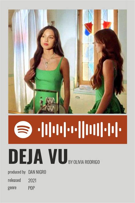 Deja Vu By Olivia Rodrigo Music Poster Ideas Music Poster Design