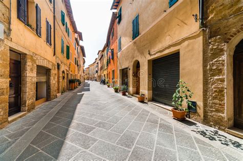 Cobbled Street Of Italian Village Stock Photo Image Of Heritage