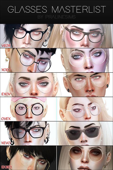 Sims 4 Ccs The Best Glasses By Pralinesims Images And Photos Finder
