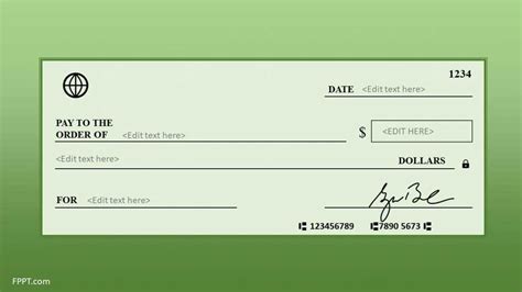 Free Blank Check Template For Powerpoint Free Powerpoint Within