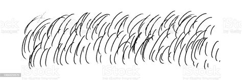 Doodledrawn Hairs Wool Handdrawn Jagged Slender Small Rounded Shapes