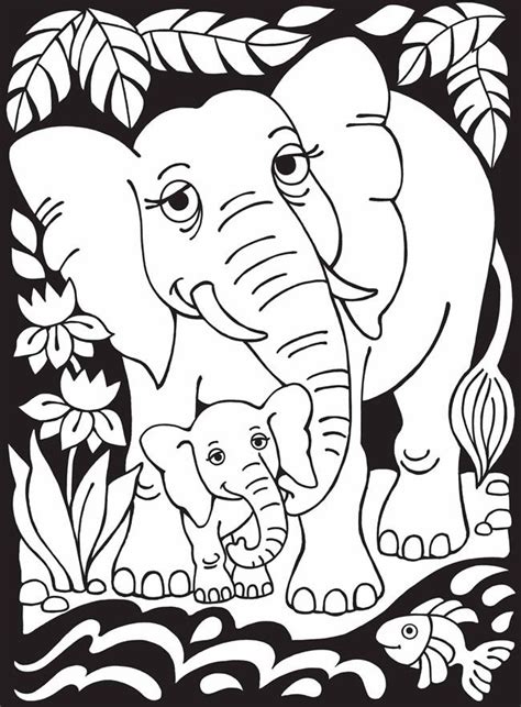 Welcome To Dover Publications Elephant Coloring Page Animal Coloring