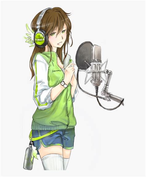 Anime Girl Singing Drawing