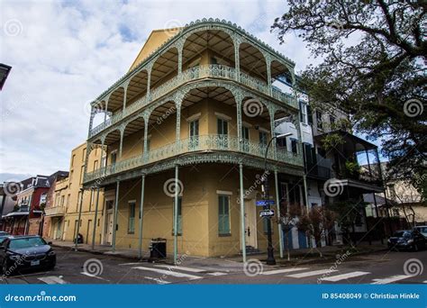 Downtown French Quarters In New Orleans Louisiana On A Cloudy D
