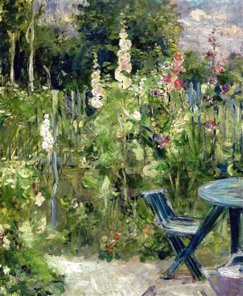 Berthe Morisot Hollyhocks 1884 Musee Marmottan Monet Paris France