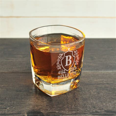 Custom Whiskey Glass Monogrammed Whiskey Glasses Engraved Whiskey Glasses Ts For Men In