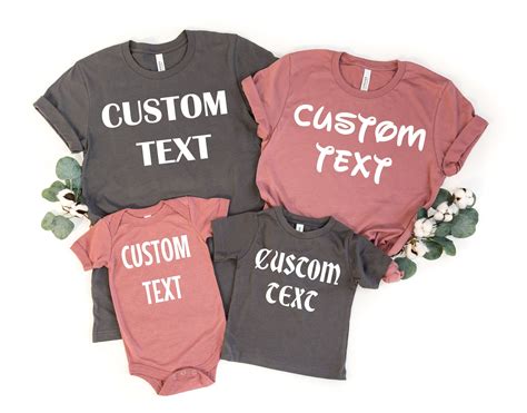 Custom Text Design Shirt Personalized Writing Saying T Shirt Etsy