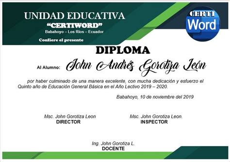 Diploma Candle Editable En Word Certificados E Imprimibles En Word