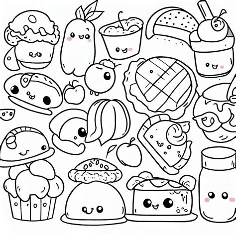 Dibujos De Imagen De Alimentos Para Colorear Para Colorear Pintar E
