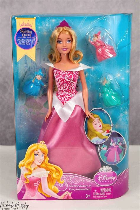nib disney store aurora sleeping beauty princess doll with fairies ebay