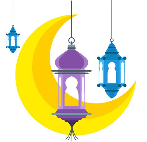 Eid Mubarak With Lamps Download Png Image